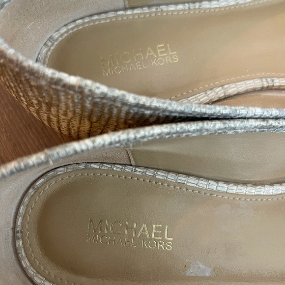 Michael Kors Collection Gold Pom Flats - Picture 2 of 4